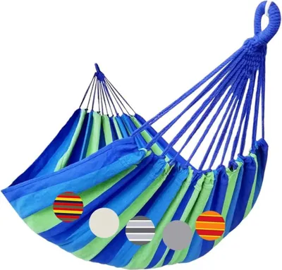 Produktbild von Große Hängematte für 2 Personen, 220x160 cm - Robustes Canvas für den Innen- und Außenbereich - Perfekt für Garten und Balkon