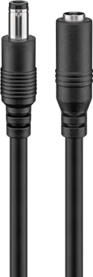 Zdjęcie produktu dla Goobay 71401 Przedłużacz DC 2,5 mm, czarny, 3 m - do zasilacza
