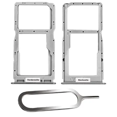 Produktbild von HUAWEI P30 LITE SIM KARTEN HALTER TRAY ADAPTER FACH STECKER SLOT + NADEL DUAL SINGLE WEISS WEIß
