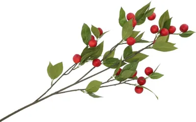 Produktbild von Kunstblume Obstzweig mit Apfeln - 90 cm - rot - Kunstliche Seidenblumen