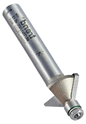 Produktbild von Professioneller Miniatur-Fasenfräser 45 Grad, 1/4 Zoll Schaft, 14,3 mm Schneiddurchmesser und 6,35 mm Schnittlänge, Hartmetallbestückt, MB/05X1/4TC