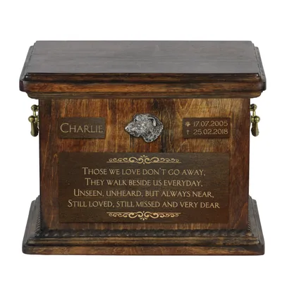 Produktbild von Irischer Wolfshund, Irish Wolfhound I Personalisierte Hundeurne mit Gravur, Erinnerungsbox für Hundeknochen von der Marke Art-Dog