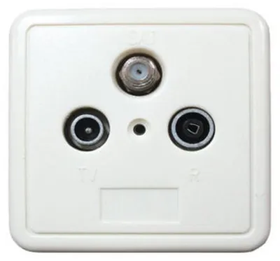 Produktbild von Antennendose, BK+SAT, Durchgang DC 10dB 3-fach Set