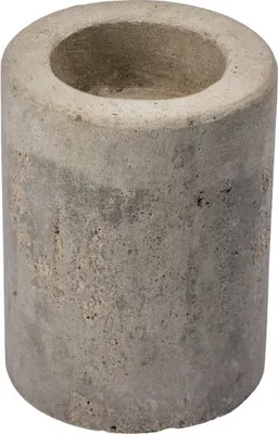 Produktbild von Kerzenhalter für Teelichter und Spitzkerzen 'Betonoptik' 2in1 Betongrau 80 x Ø 60mm