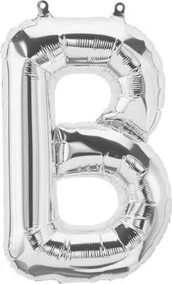 Produktbild von Folienballon Buchstabe B, silber, ca. 40 cm, für Luftbefüllung