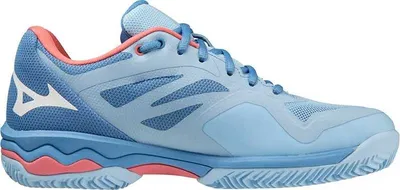 Produktbild von Mizuno Tennisschuh Padel Wave Exceed Light CC Damen Blau Pink