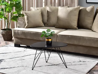 Zdjęcie produktu dla Designerski stolik kawowy 60 ALIRIO - czarny