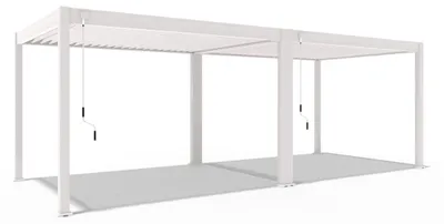 Produktbild von Weide Classic | Pergola Aluminium freistehend | 3 x 7,2 M | Lamellendach weiß + Verbindungskit 3 Meter