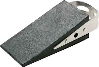 Produktbild von ALCO Türkeil 2854 125x50x30mm Gummi/Edelstahl schwarz
