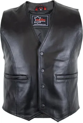 Produktbild von Lederweste Lederkutte Kutte Bikerweste Motorrad chopper Druck Rockerweste Club(XL)