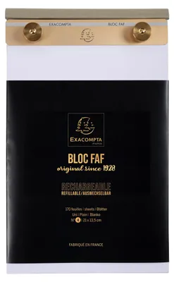 Produktbild von Exacompta Block FAF mit Einlage blanko, 21x13,5cm - 12114E