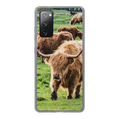 Produktbild von MuchoWow® Handyhülle Schutzhülle Hülle für Samsung Galaxy S20 FE Schottische Highlander - Tiere - Gras Silikon Softcase Handy Hülle - Abdeckung
