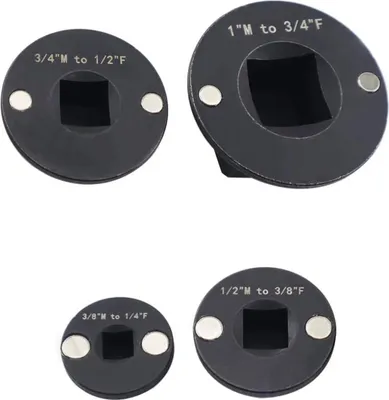 Zdjęcie produktu dla 4-częściowy zestaw niskoprofilowych adapterów do kluczy nasadowych, redukcja napędu z 1 cala na 3/4 cala, 1/2 cala, 3/8 cala, 1/4 cala
