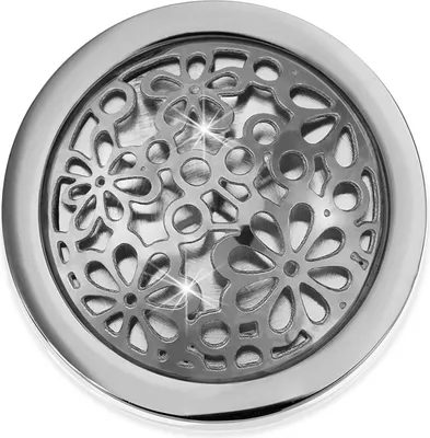 Produktbild von Amello Edelstahl Coinsschmuck silber 25 mm Einleger Blumen Damen Coin ESC631J