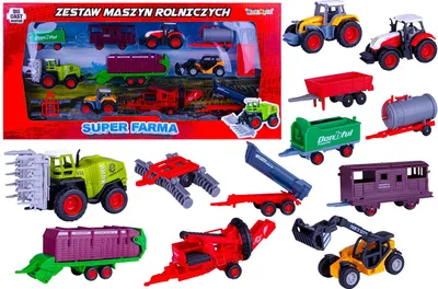 Immagine prodotto di Set di 12 trattori Farmer Macchine agricole Giocattoli per bambini