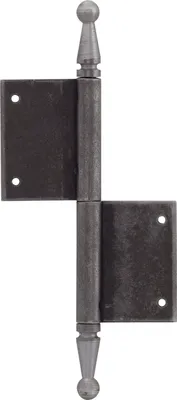 Produktbild von Türband mit Zierkopf - Aufschraubband klassisch, mit Zierkopf, rechts, 100x160mm, Stahl blank