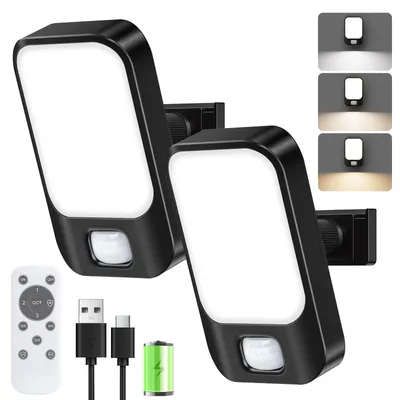 LED-Außenleuchte mit Bewegungsmelder, 10000mAh, IP65, 4 Modi