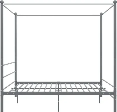 Produktbild von "im Sonderangebot"Himmelbett - CLORIS - Doppelbett - Robust und langlebig - Grau Metall 180x200 cm - Einfache Montage - - NeuMöbel7103968
