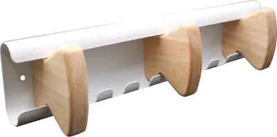 Produktbild von Unilux - Wandgarderobe, weiß, 3 Haken