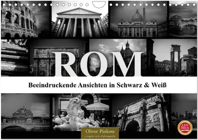 Produktbild von ROM - Ansichten in Schwarz und Weiß (Wandkalender 2025 DIN A4 quer), CALVENDO Monatskalender