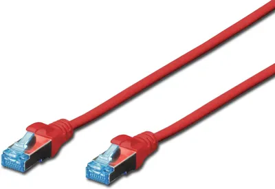 Produktbild von Digitus CAT 5e SF/UTP Patchkabel, 1 m, Cat5e, SF/UTP (S-FTP), Rot