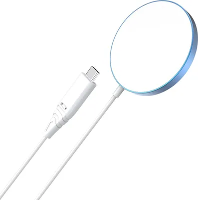 Zdjęcie produktu dla Odłączana bezprzewodowa ładowarka MagSafe ChoeTech 15 W do iPhone'a 12/13/14, niebieska