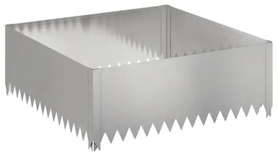 Produktbild von vidaXL Raseneinfassung 100 x 100 x 35 cm Stahl Silber