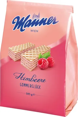 Produktbild von Manner Sommerwaffel Himbeere 185g