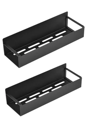 Magnetisches Gewürzregal 2er-Set mit 4 Haken, Kohlenstoffstahl
