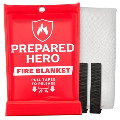 Feuerlöschdecke 1er Pack – 101,6 x 101,6 cm, Glasfaser, für Küche