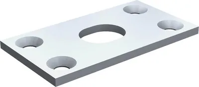 Produktbild von Einsteckschließblech MANTION - 65x35x3 mm - Für Schlossbolzen 1316 - Verzinkter Stahl - 1316GE