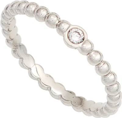 Produktbild von JOBO Damen Ring 950 Platin 1 Diamant Brillant 0,05ct. Platinring Größe 54