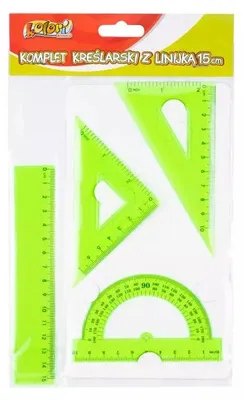 Obrázok produktu pre Súprava na kreslenie s 15 cm pravítkom zelená PENMATE
