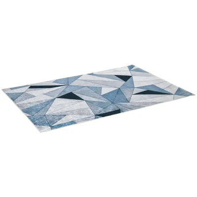 Produktbild von HOMCOM Moderner Wohnzimmerteppich aus Rautensamt, 230 x 160 cm, geometrischer Teppich mit rutschfester Unterseite, für Schlafzimmer, Büro, Arbeitszimmer, mehrfarbig