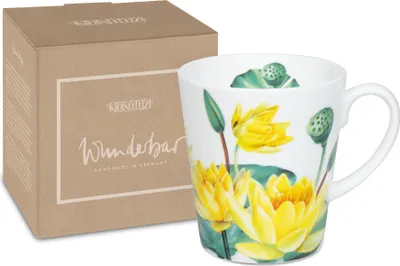 Produktbild von KÖNITZ Becher Wunderbar LOTUS im Geschenkkarton - 600 ml aus Bone China Porzellan