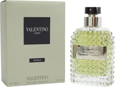 Valentino Uomo Acqua Eau de Toilette mit strukturiertem Flakon und grüner Box in 125 ml Größe