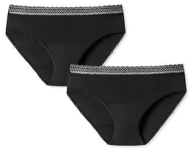 Produktbild von Schiesser Damen 4 er Pack Slips schwarz 50/52