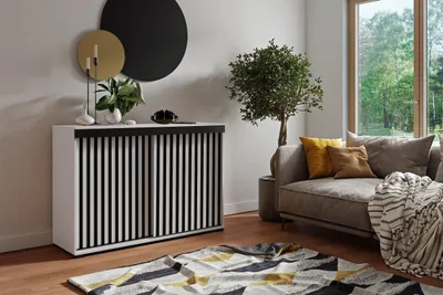 Produktbild von KIER FURNITURE Kommode MALANI DUPLO, Sideboard Wohnzimmer, Wohnzimmer Möbel Weiß 140x45x94cm