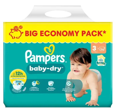 Produktbild von Pampers Baby-dry - luiers - 74st - N°3 (6-10kg)