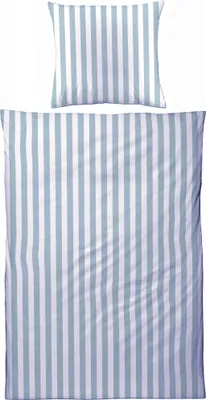 Zdjęcie produktu dla Pościel Beaver ze 100% bawełny w niebieskie paski 135 x 200 cm