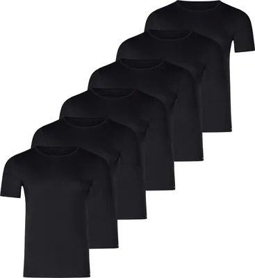Produktbild von Skiny 6er Pack Unterhemd / Shirt Kurzarm Unterhemd / Shirt Kurzarm T-Shirt mit Rundhalsausschnitt, Körpernaher Passform, Strapazierfähig, pflegeleicht und langlebig
