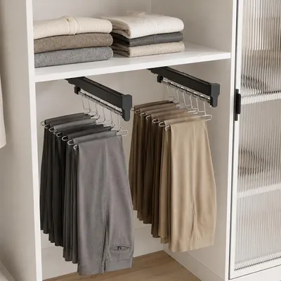 Productafbeelding van Uittrekbare kledingstangen - Set van 2 - Verstelbaar - 29-58 cm