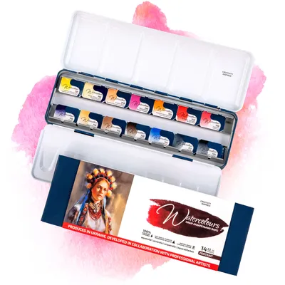 Produktbild von Aquarellfarben 7 Artists 14 Farben Portrait | Aquarellfarben Kasten | Aquarellkasten für Künstler | Aquarellfarben Flüssig | Watercolor Paint
