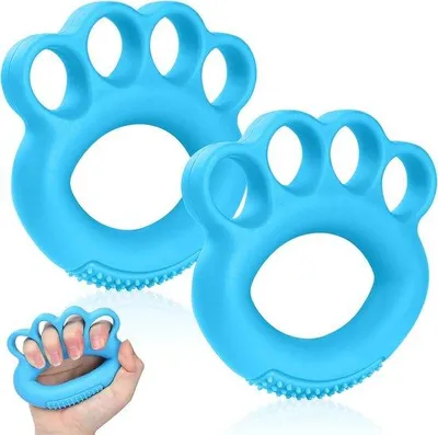 Produktbild von Famanu Handtrainer zur Verbesserung der Griffkraft - 2 Stück - Blau