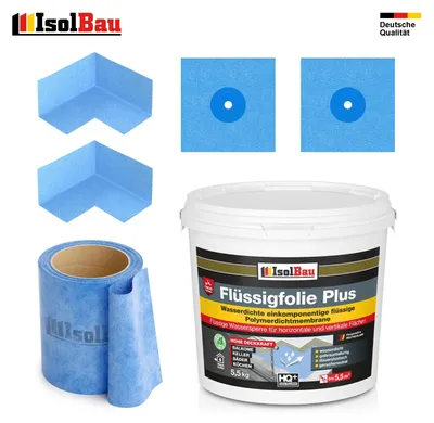 Duschelement Dichtset Abdichtset Dichtband Flüssigfolie 5,5 kg Duschabdichtung