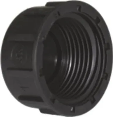Produktbild von PP Gewindefitting Schwarz PN10 Fittings, Endkappe IG 3/4"