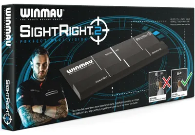 Produktbild von Winmau Dart Zubehör Sight Right schwarz - Trainingshilfe für Dartspieler