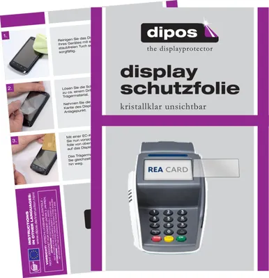 Produktbild von 2x Schutzfolie für REA CARD T7 pro klar Displayschutzfolie Folie Display Schutz dipos