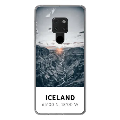 Produktbild von MuchoWow® Handyhülle Schutzhülle Hülle für Huawei P40 Lite Island - Sonne - Berge Silikon Softcase Handy Hülle - Handy
