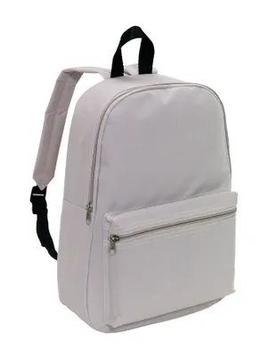 Produktbild von Kleiner Rucksack mit Vortasche, 30x10x39 cm, 190g, gepolsterte Gurte, Grau